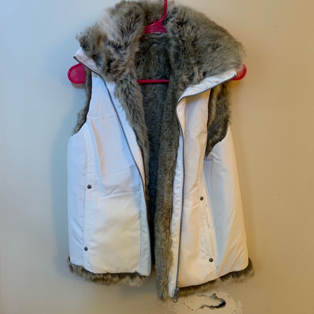 two-sided, faux fur vest